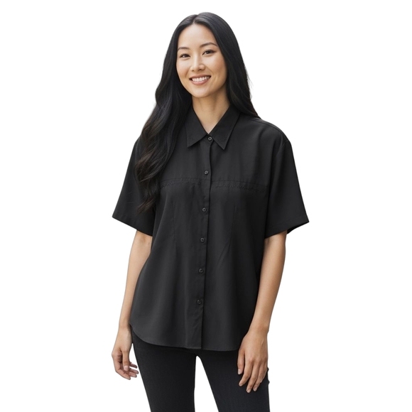 sky noble Tops - Sky Noble Black Button Down Shirt